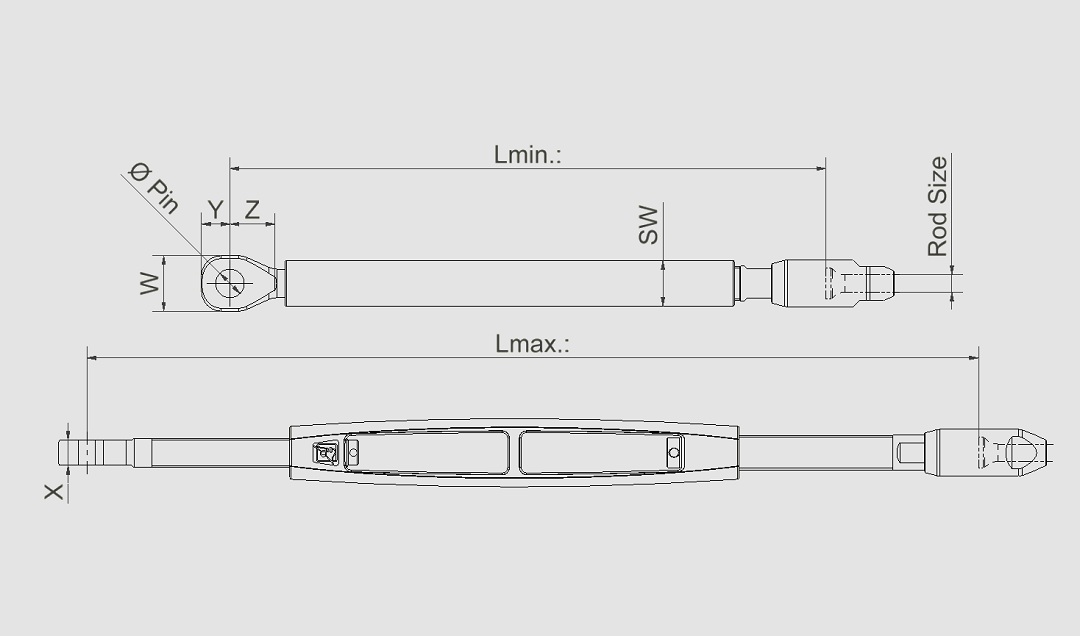 Chrome Bronze Turnbuckle with Eye (1790) BSI Rigging