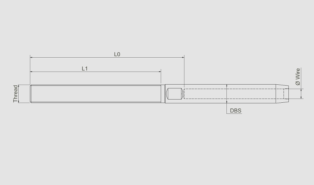 Swage Stud With Metric Thread (21- 31- WS-) - BSI Rigging