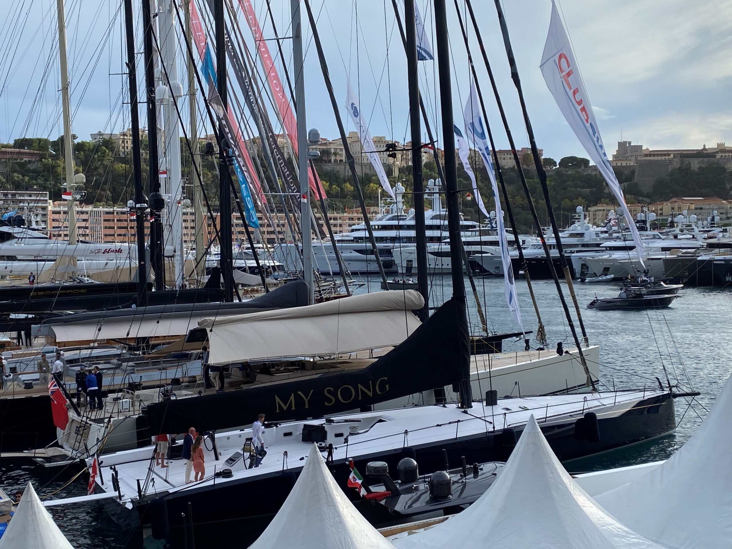 sailing yachts at Monaco Yacht Show