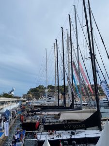 Sailing yacht area at monaco yacht show rigged by BSI