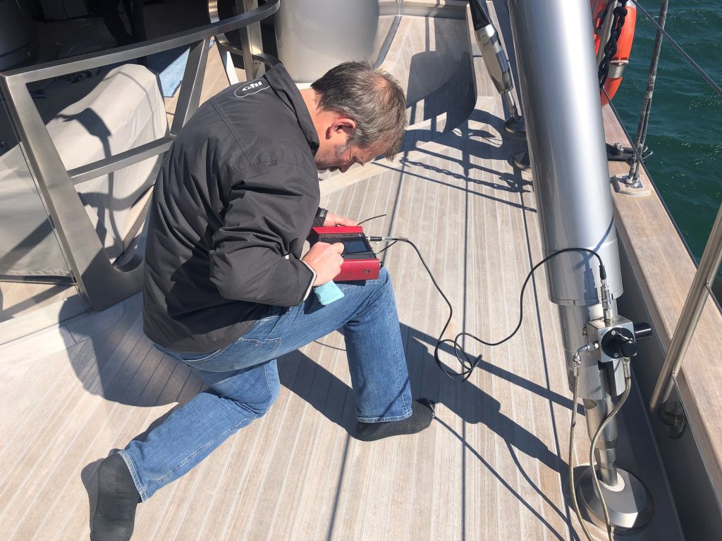 OMS Project Manager working on OMS hydraulics on site