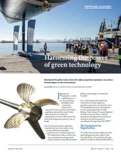 Hundested Propeller feature in Superyacht Industry Magazine talking all things Green Tech